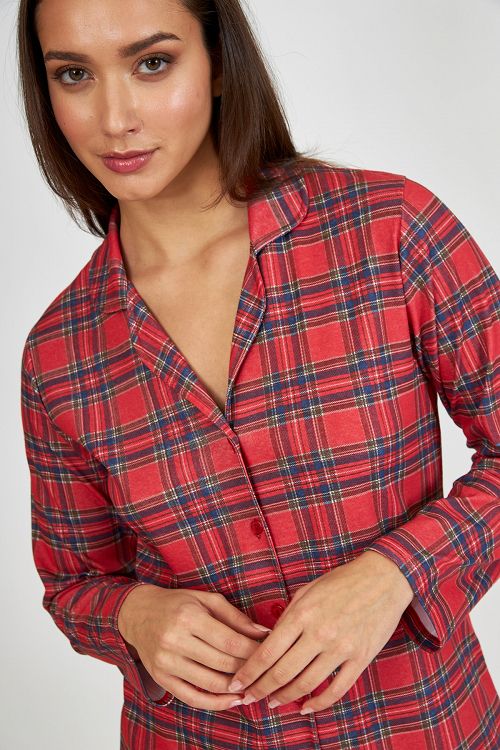 ΠΥΖΑΜΑ ΓΥΝΑΙΚΕΙΑ ΣΑΚΑΚΙ RED ΚΑΡΩ HARMONY