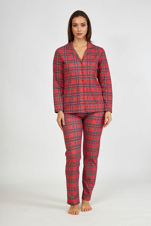 ΠΥΖΑΜΑ ΓΥΝΑΙΚΕΙΑ ΣΑΚΑΚΙ RED ΚΑΡΩ HARMONY