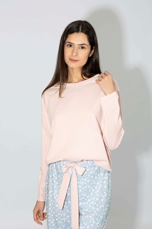 ΠΥΖΑΜΑ ΜΟΝΟΧΡΩΜΗ ΜΕ MINT DAISY PANTS HARMONY