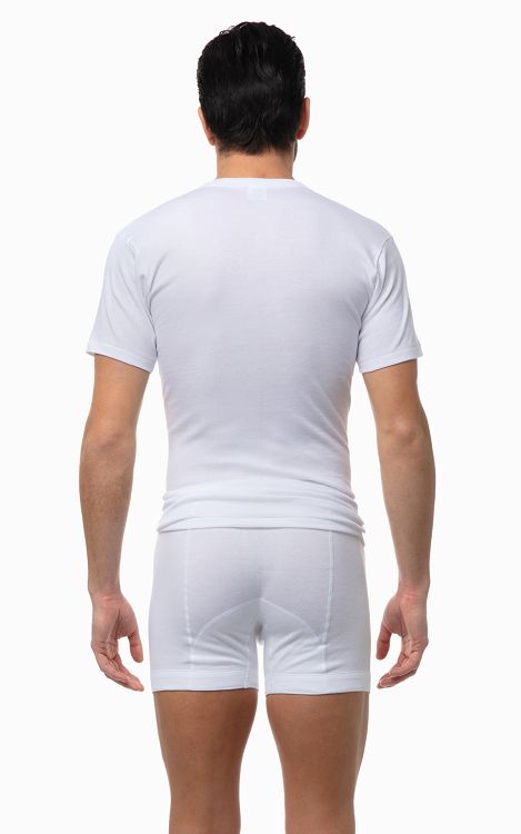 Φανέλα ανδρική κοντό μανίκι με κλειστό λαιμό 2 τεμάχια Classic MINERVA