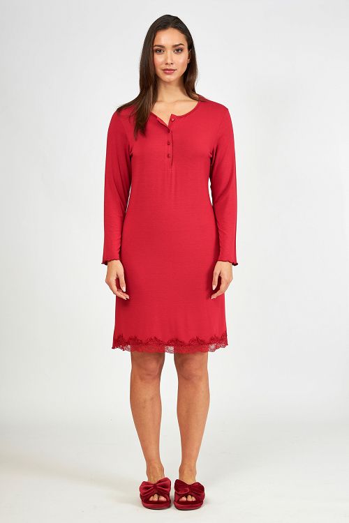 ΝΥΧΤΙΚΟ ΓΥΝΑΙΚΕΙΟ ΠΑΤΙΛΕΤΑ ΜΟΝΟΧΡΩΜΟ ΜΕ ΔΑΝΤΕΛΑ HARMONY