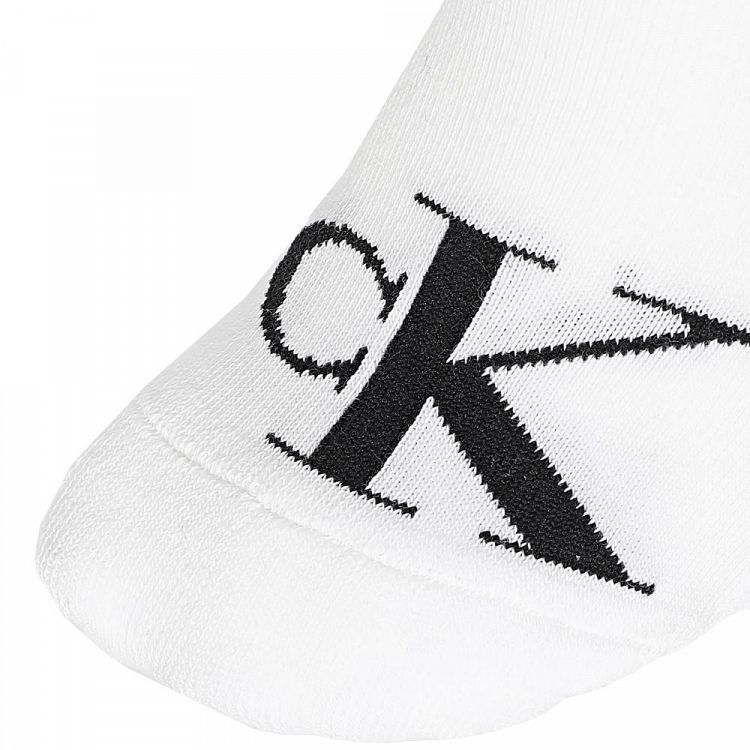 SOCKS MEN 2 PAIRS FOOTIE HIGH CUT MONOGRAM CALVIN KLEIN