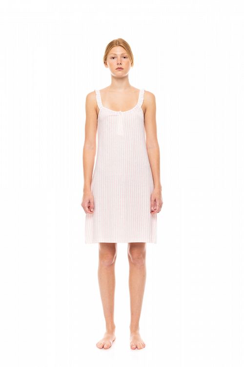 ΝΥΧΤΙΚΟ ΜΕ ΠΑΤΙΛΕΤΑ SOFT PINK STRIPE PINK LABEL