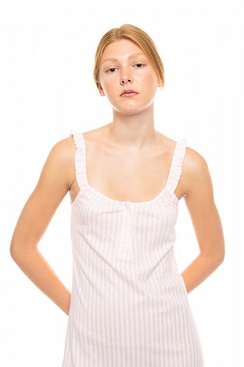 ΝΥΧΤΙΚΟ ΜΕ ΠΑΤΙΛΕΤΑ SOFT PINK STRIPE PINK LABEL