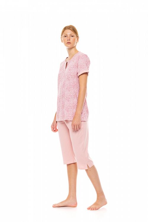 ΠΥΖΑΜΑ ΓΥΝΑΙΚΕΙΑ ΜΕ ΠΑΤΙΛΕΤΑ CAPRI LEOPARD ROSE PINK LABEL