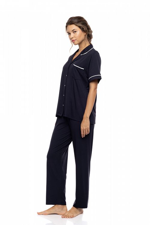 ΠΥΖΑΜΑ ΓΥΝΑΙΚΕΙΑ ΚΟΥΜΠΩΤΗ LONG PANT BAMBOO PINK LABEL