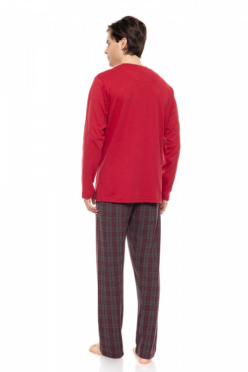 ΠΥΖΑΜΑ ΑΝΔΡΙΚΗ JACQUARD BORDO PLAID ULISSE