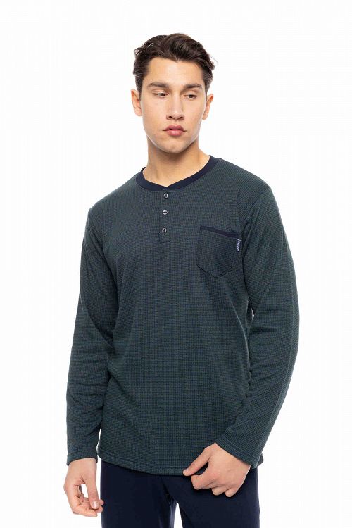 ΠΥΖΑΜΑ ΑΝΔΡΙΚΗ ΠΑΤΙΛΕΤΑ JACQUARD FOREST GREEN ULISSE