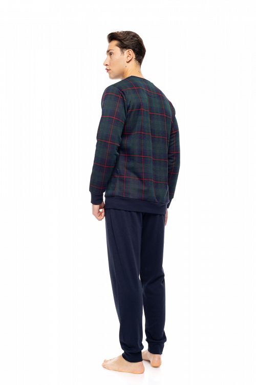 ΠΥΖΑΜΑ JACQUARD PINE GREEN PLAID ULISSE
