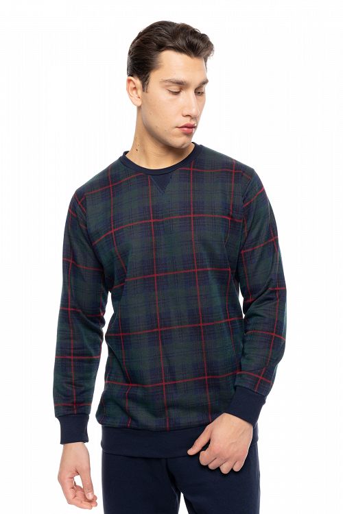 ΠΥΖΑΜΑ JACQUARD PINE GREEN PLAID ULISSE