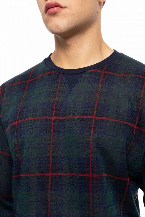ΠΥΖΑΜΑ JACQUARD PINE GREEN PLAID ULISSE
