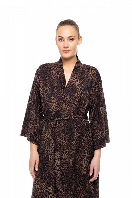 ΡΟΜΠΑ KIMONO LEOPARD PINK LABEL