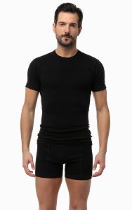 Φανέλα ανδρική κοντό μανίκι με κλειστό λαιμό 2 τεμάχια Classic MINERVA