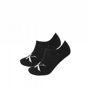 SOCKS MEN 2 PAIRS FOOTIE HIGH CUT MONOGRAM CALVIN KLEIN