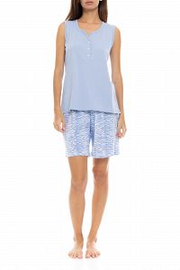 ΠΥΖΑΜΑ ΜΕ ΠΑΤΙΛΕΤΑ SHORTS BLUE LEO PINK LABEL