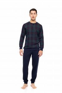 ΠΥΖΑΜΑ JACQUARD PINE GREEN PLAID ULISSE