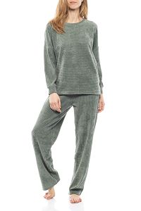 ΠΥΖΑΜΑ VELVET STRIPE PINK LABEL