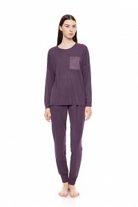 ΠΥΖΑΜΑ ΓΥΝΑΙΚΕΙΑ BAMBOO SOLID PINK LABEL