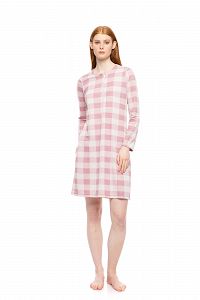 ΝΥΧΤΙΚΟ ΠΑΤΙΛΕΤΑ NIGHTGOWN JACQUARD ROSE PLAID PINK LABEL