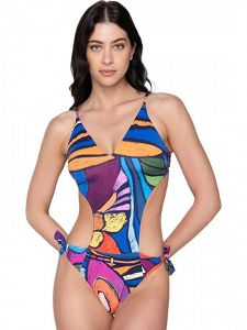 Μαγιώ ολόσωμο Neon trikini with removable cup LUNA