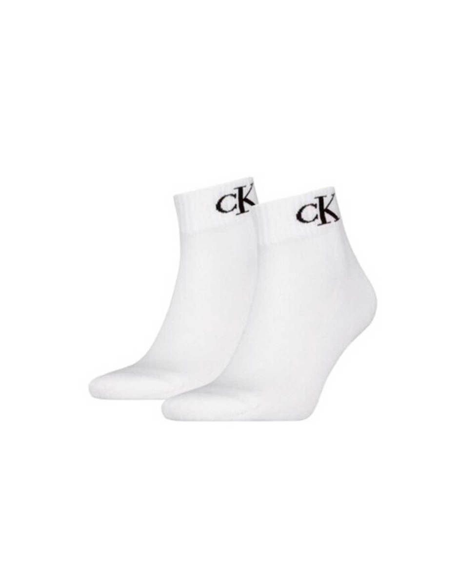 SOCKS MEN 2 PAIRS QUARTER MONOGRAM CALVIN KLEIN