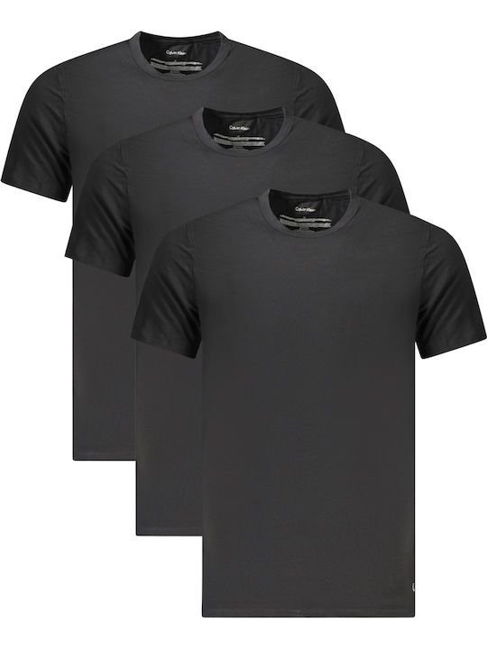 ΦΑΝΕΛΑ ΚΟΝΤΟ ΜΑΝΙΚΙ CREW NECK 3PK CALVIN KLEIN