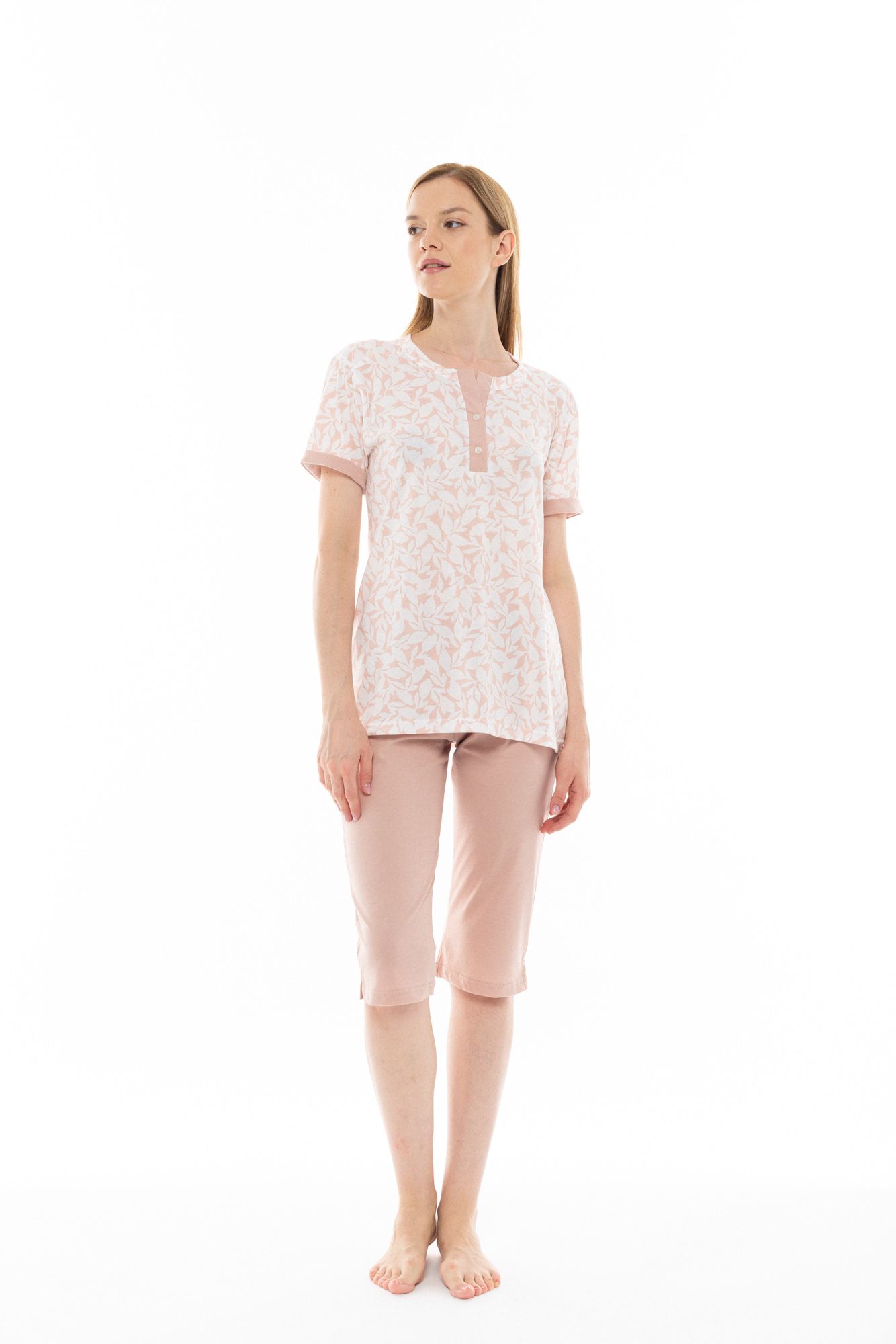 ΠΥΖΑΜΑ CAPRI PINK FLOWER PINK LABEL