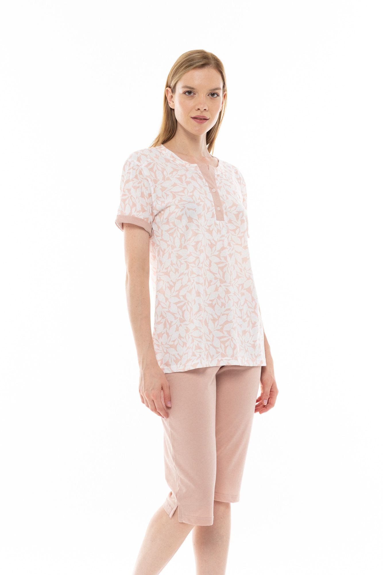 ΠΥΖΑΜΑ CAPRI PINK FLOWER PINK LABEL