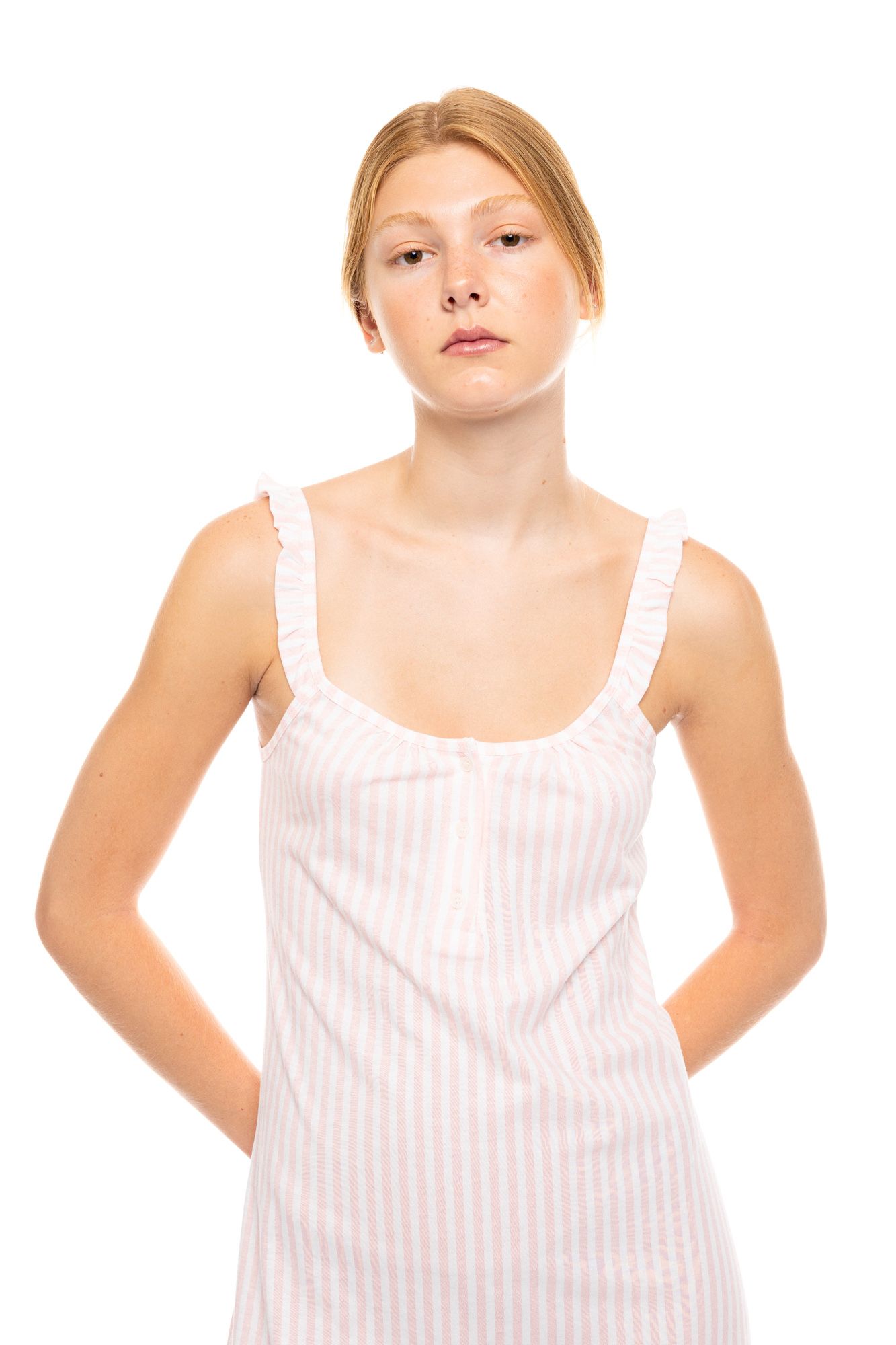 ΝΥΧΤΙΚΟ ΜΕ ΠΑΤΙΛΕΤΑ SOFT PINK STRIPE PINK LABEL