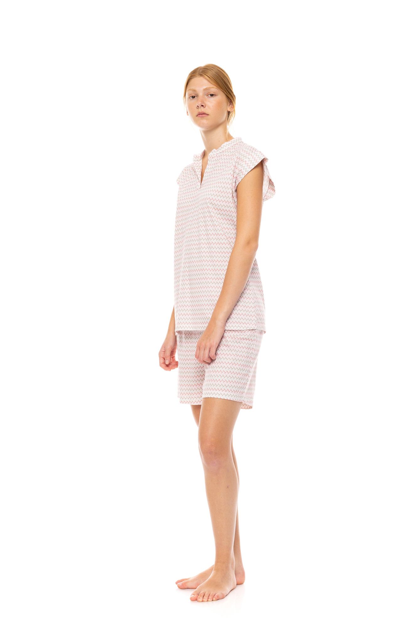 ΠΥΖΑΜΑ ΓΥΝΑΙΚΕΙΑ SHORTS SUNSET GEO PINK LABEL