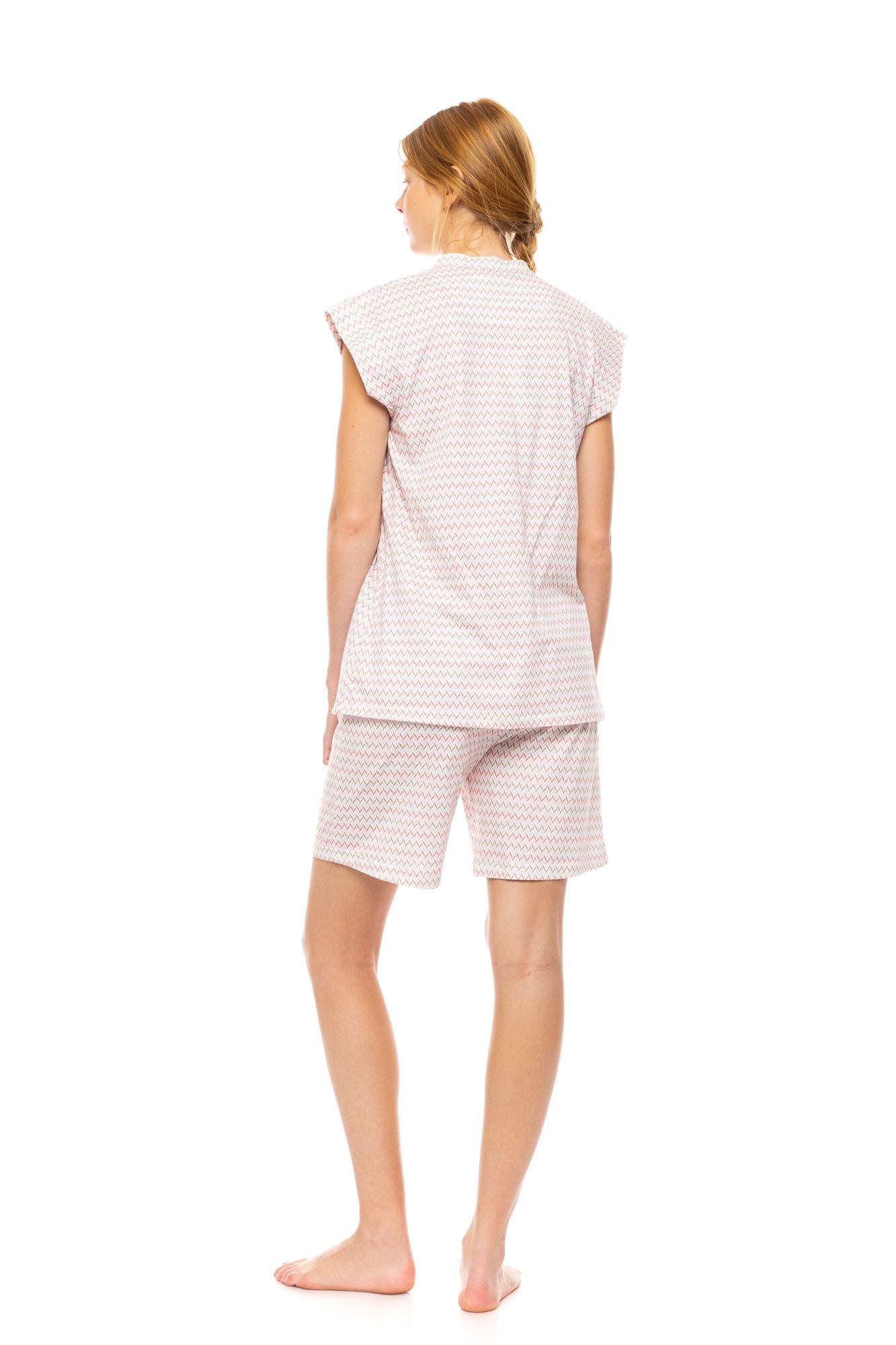 ΠΥΖΑΜΑ ΓΥΝΑΙΚΕΙΑ SHORTS SUNSET GEO PINK LABEL