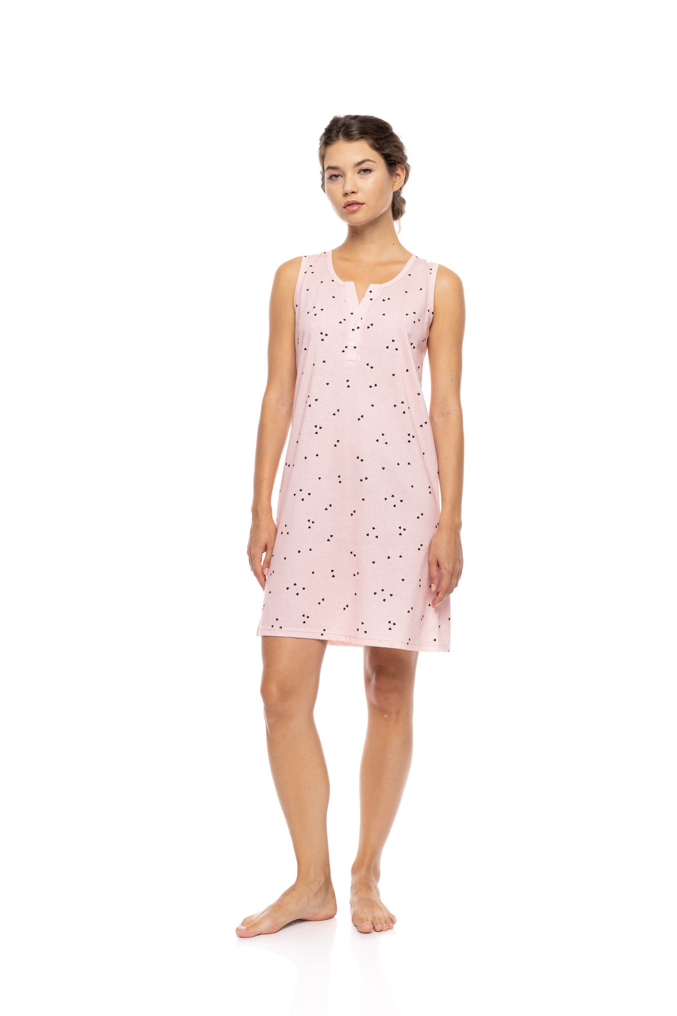 ΝΥΧΤΙΚΟ ΠΑΤΙΛΕΤΑ ΩΜΟΣ LITTLE HEART PRINT PINK LABEL