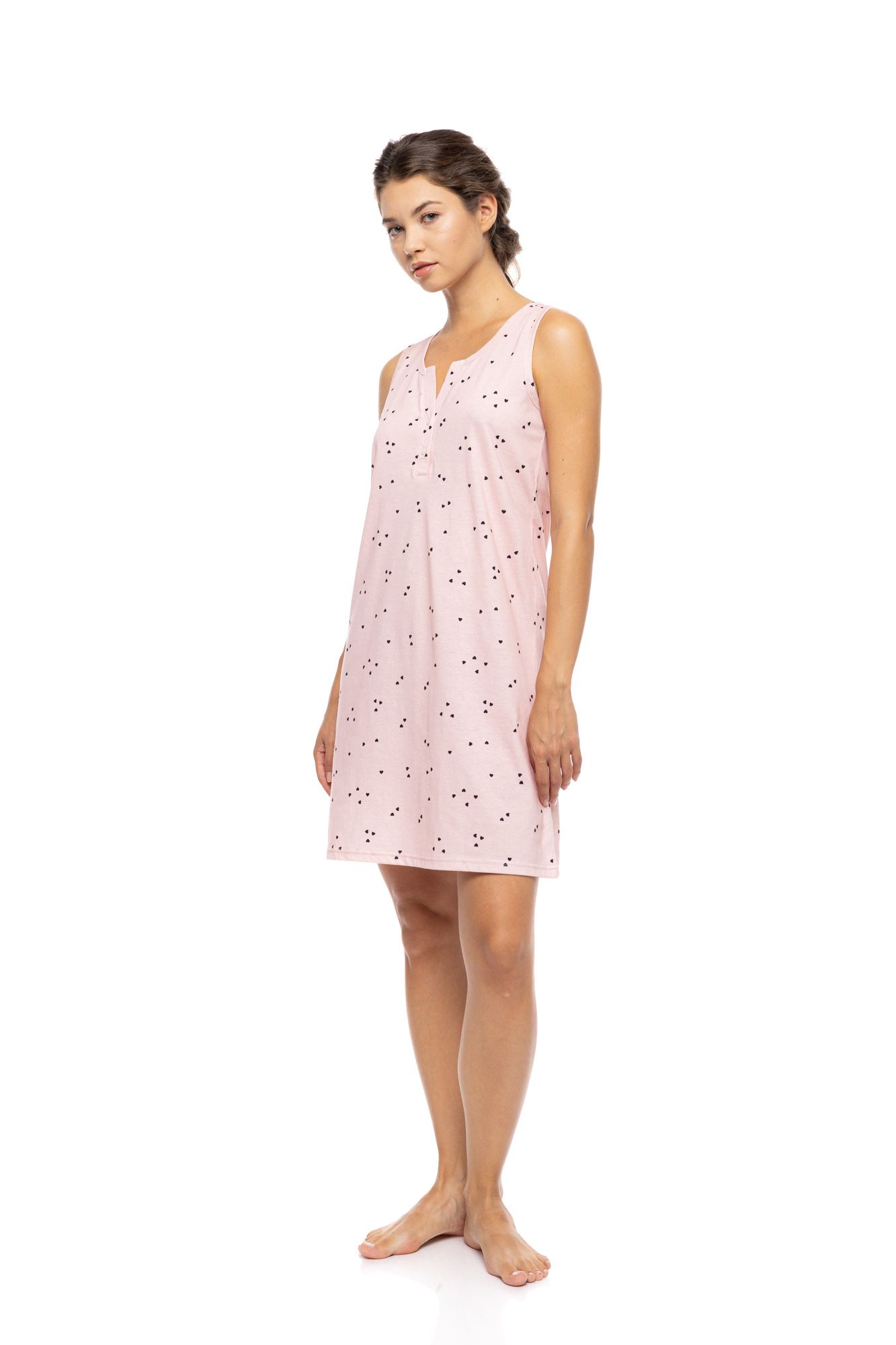 ΝΥΧΤΙΚΟ ΠΑΤΙΛΕΤΑ ΩΜΟΣ LITTLE HEART PRINT PINK LABEL