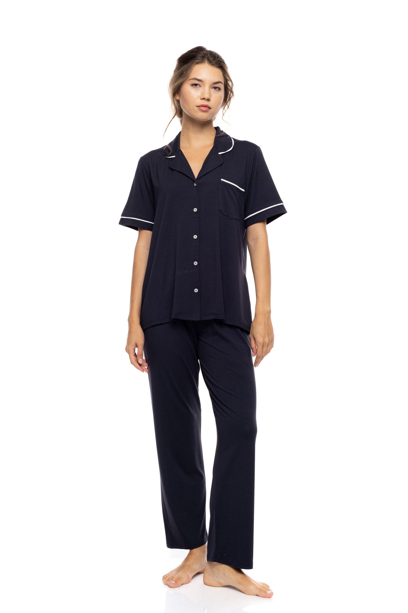 ΠΥΖΑΜΑ ΓΥΝΑΙΚΕΙΑ ΚΟΥΜΠΩΤΗ LONG PANT BAMBOO PINK LABEL