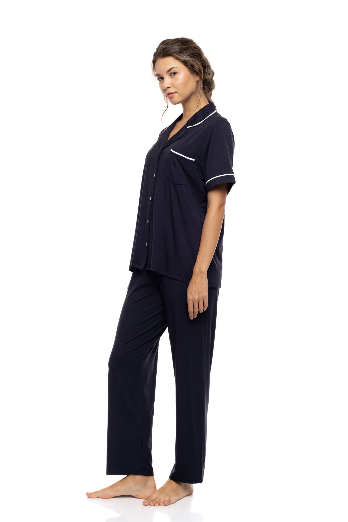 ΠΥΖΑΜΑ ΓΥΝΑΙΚΕΙΑ ΚΟΥΜΠΩΤΗ LONG PANT BAMBOO PINK LABEL