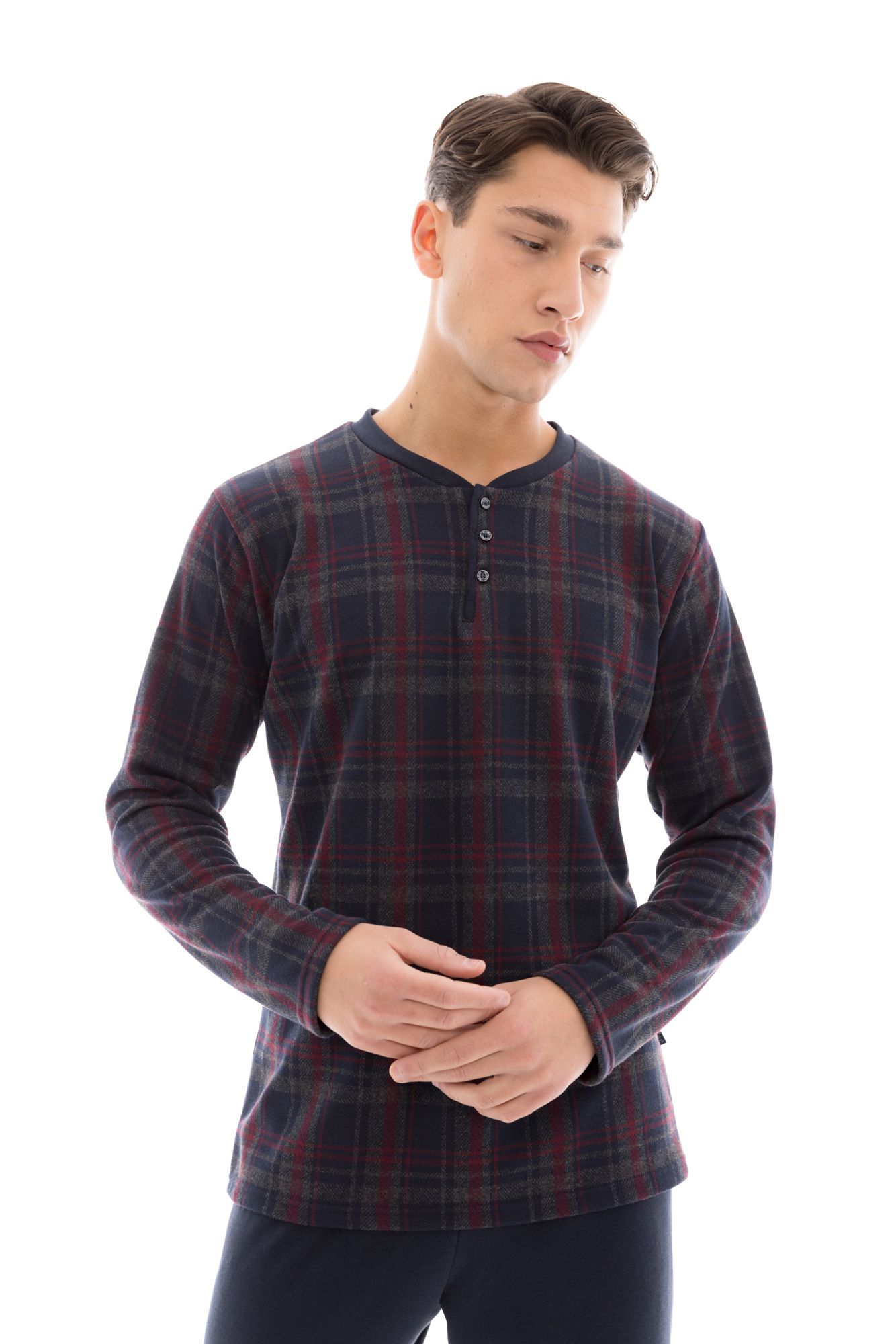 ΠΥΖΑΜΑ JACQUARD RED PLAID ULISSE