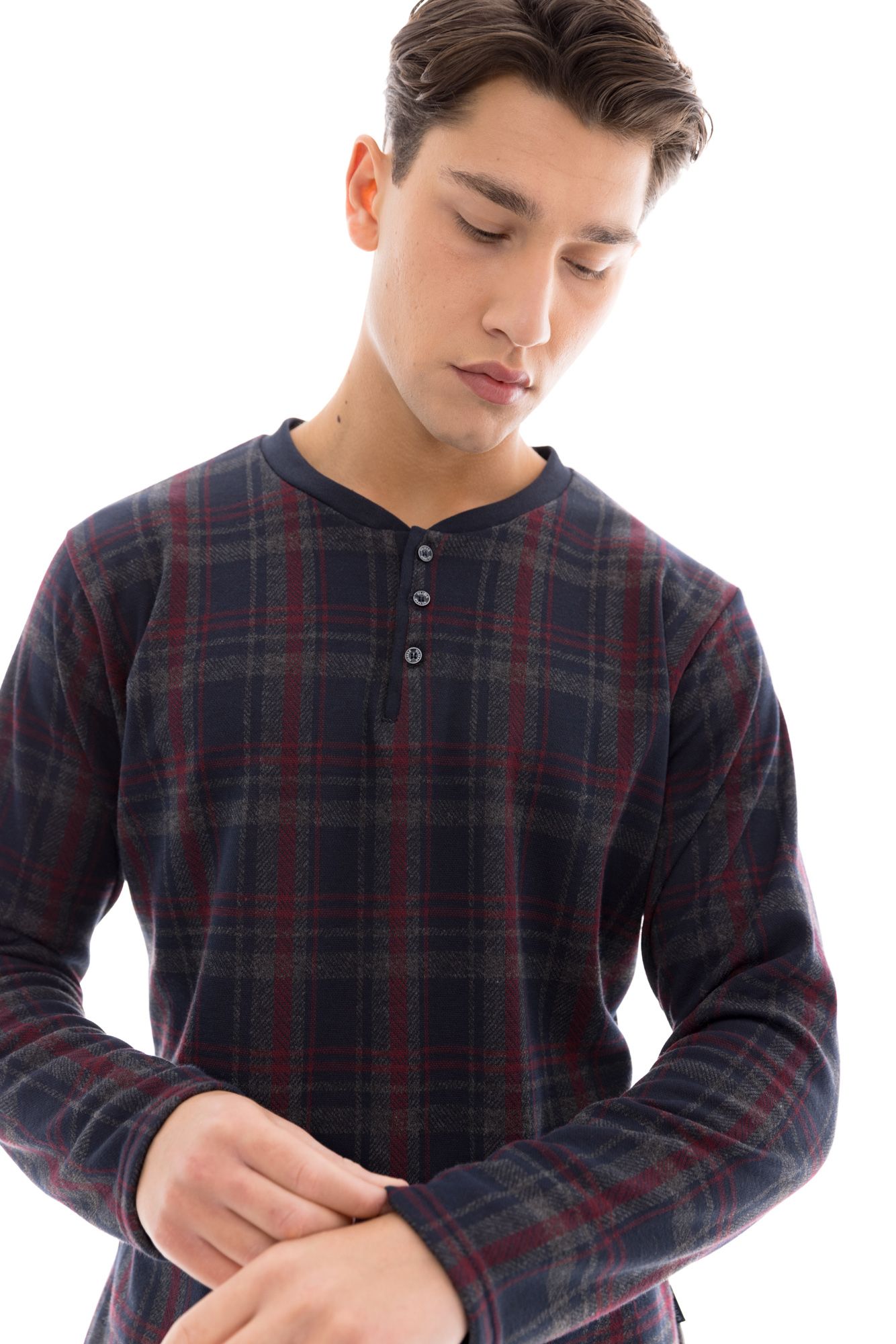 ΠΥΖΑΜΑ JACQUARD RED PLAID ULISSE