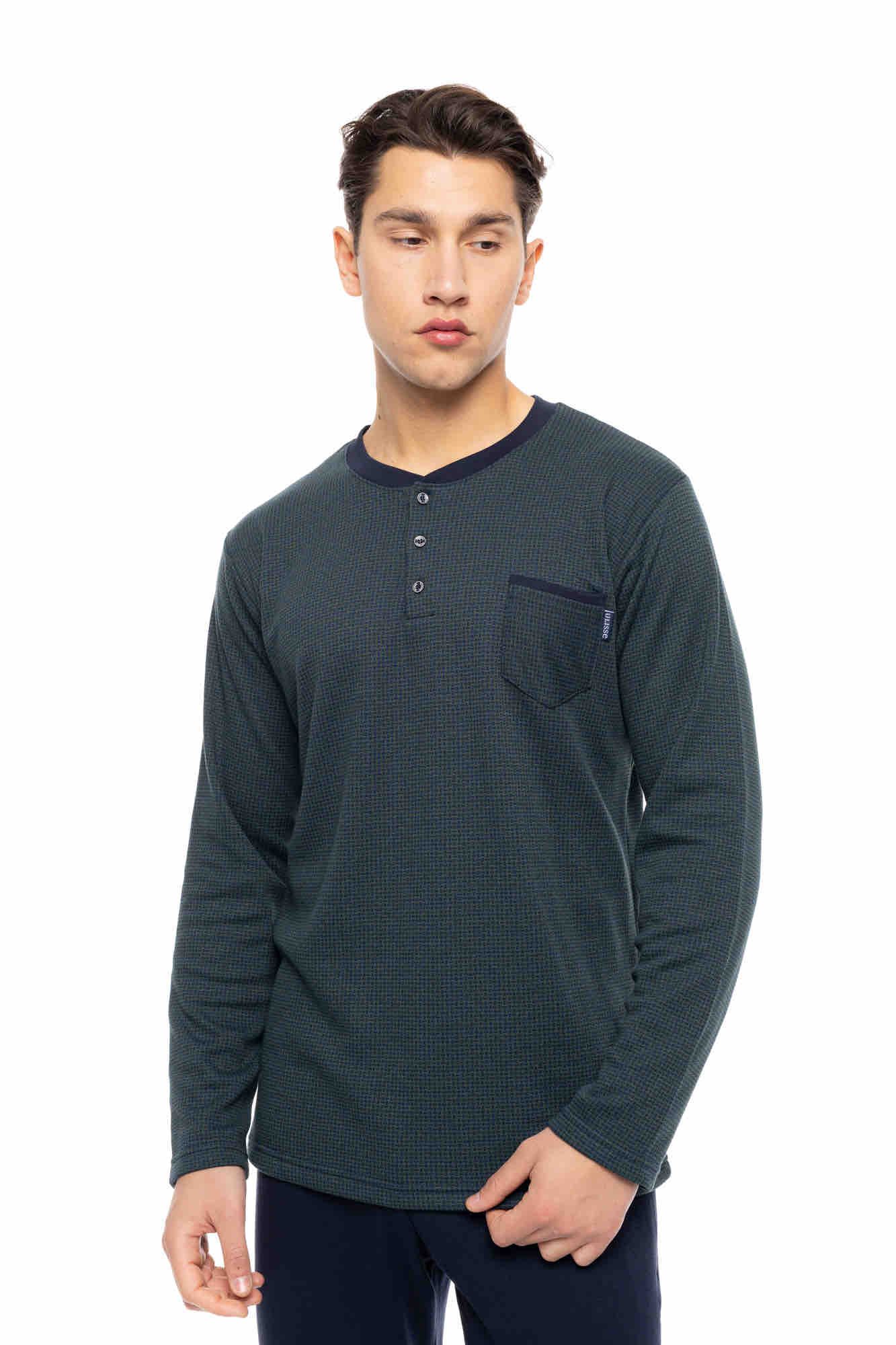 ΠΥΖΑΜΑ ΑΝΔΡΙΚΗ ΠΑΤΙΛΕΤΑ JACQUARD FOREST GREEN ULISSE