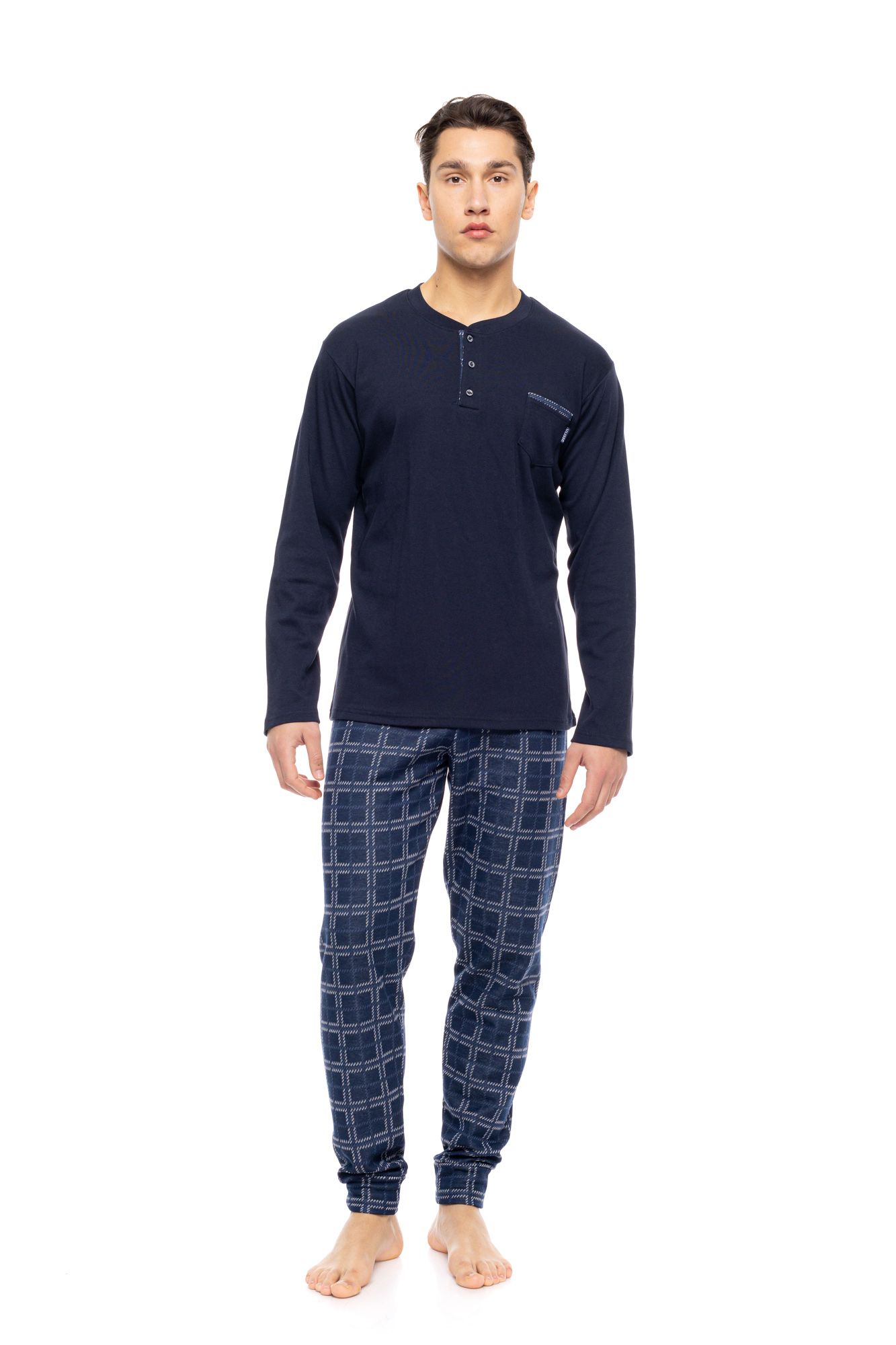 ΠΥΖΑΜΑ ΜΕ ΠΑΤΙΛΕΤΑ JACQUARD DENIM PLAID ULISSE