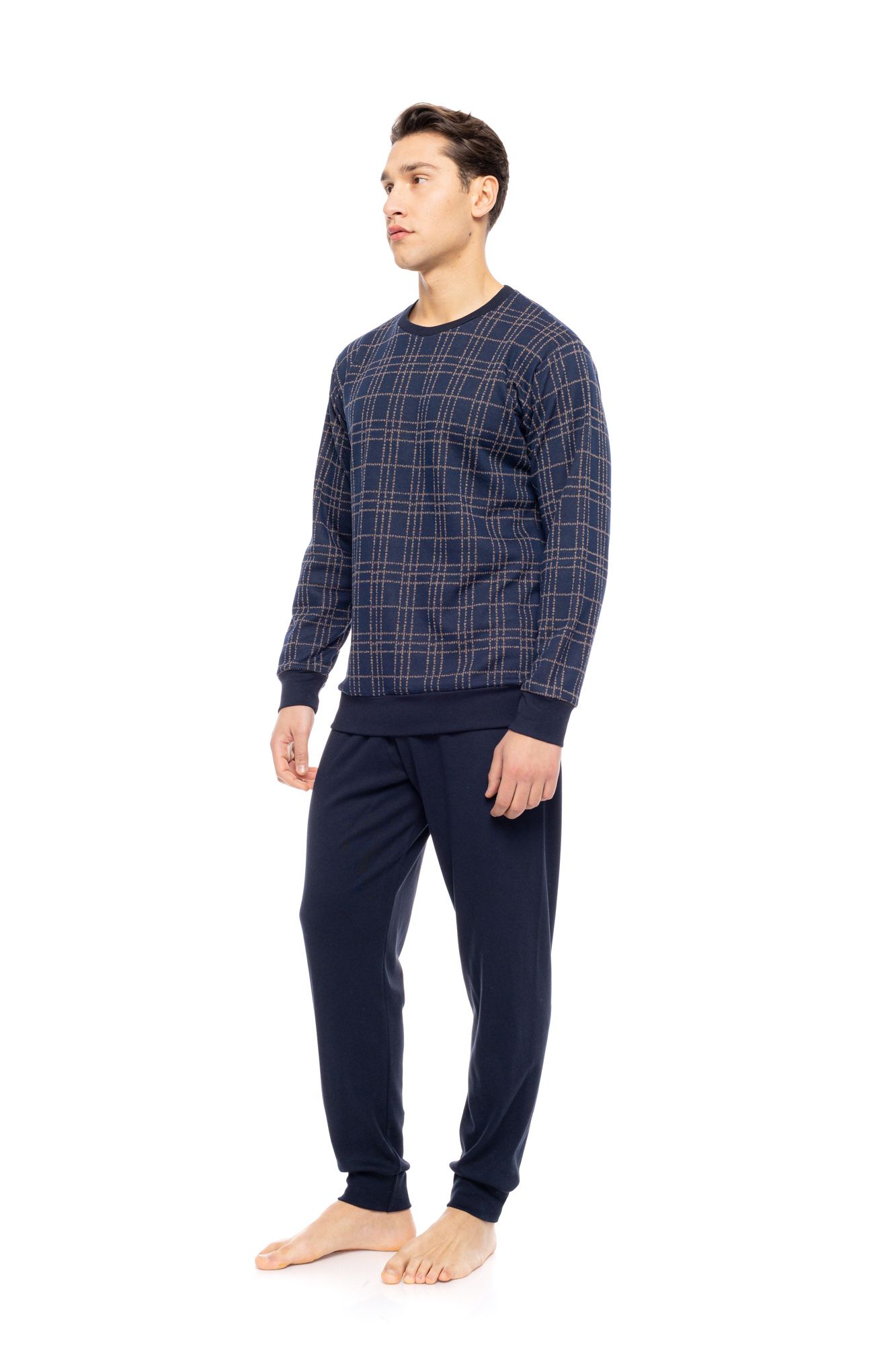 ΠΥΖΑΜΑ JACQUARDSAND BLUE PLAID ULISSE
