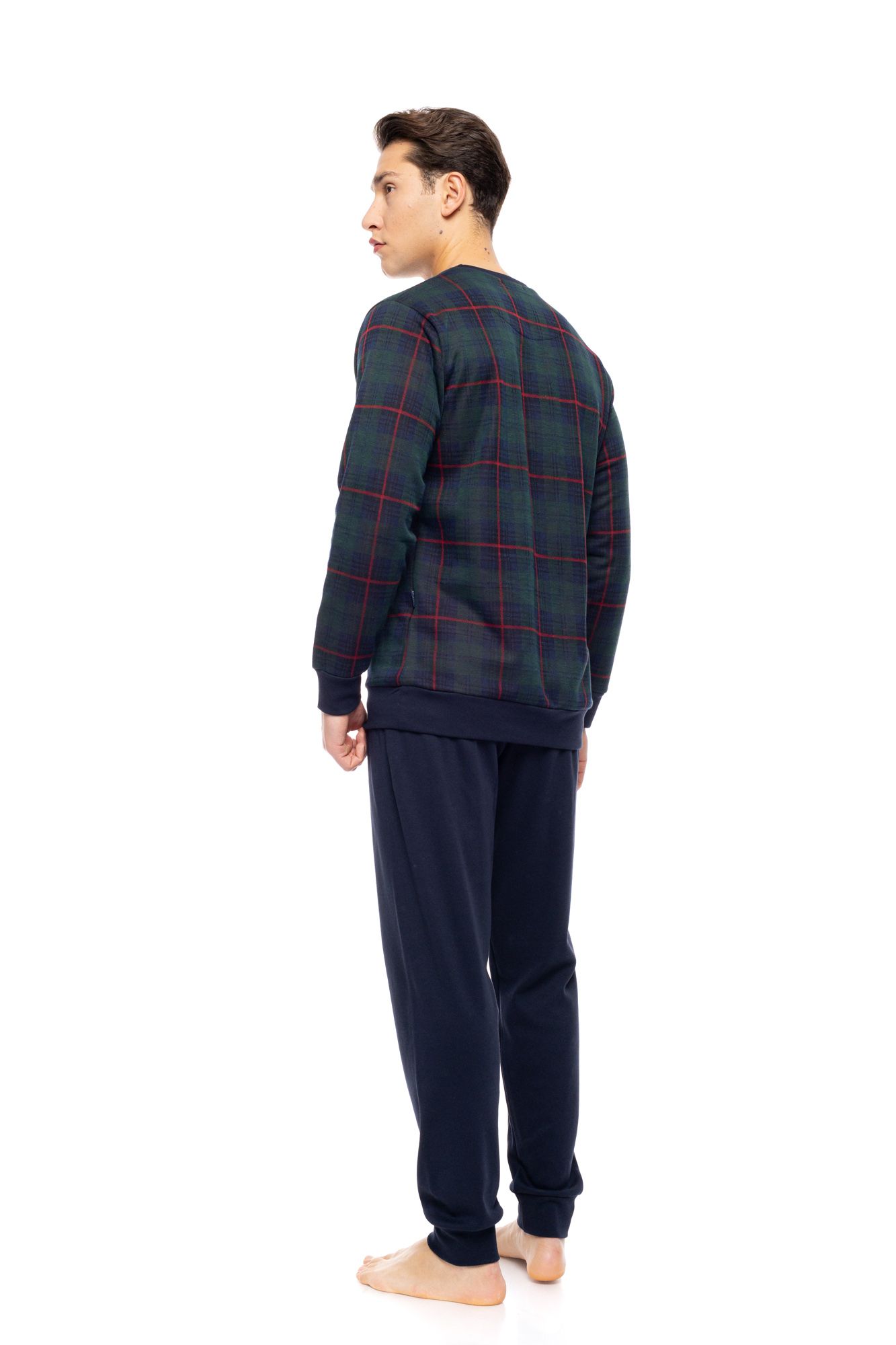 ΠΥΖΑΜΑ JACQUARD PINE GREEN PLAID ULISSE