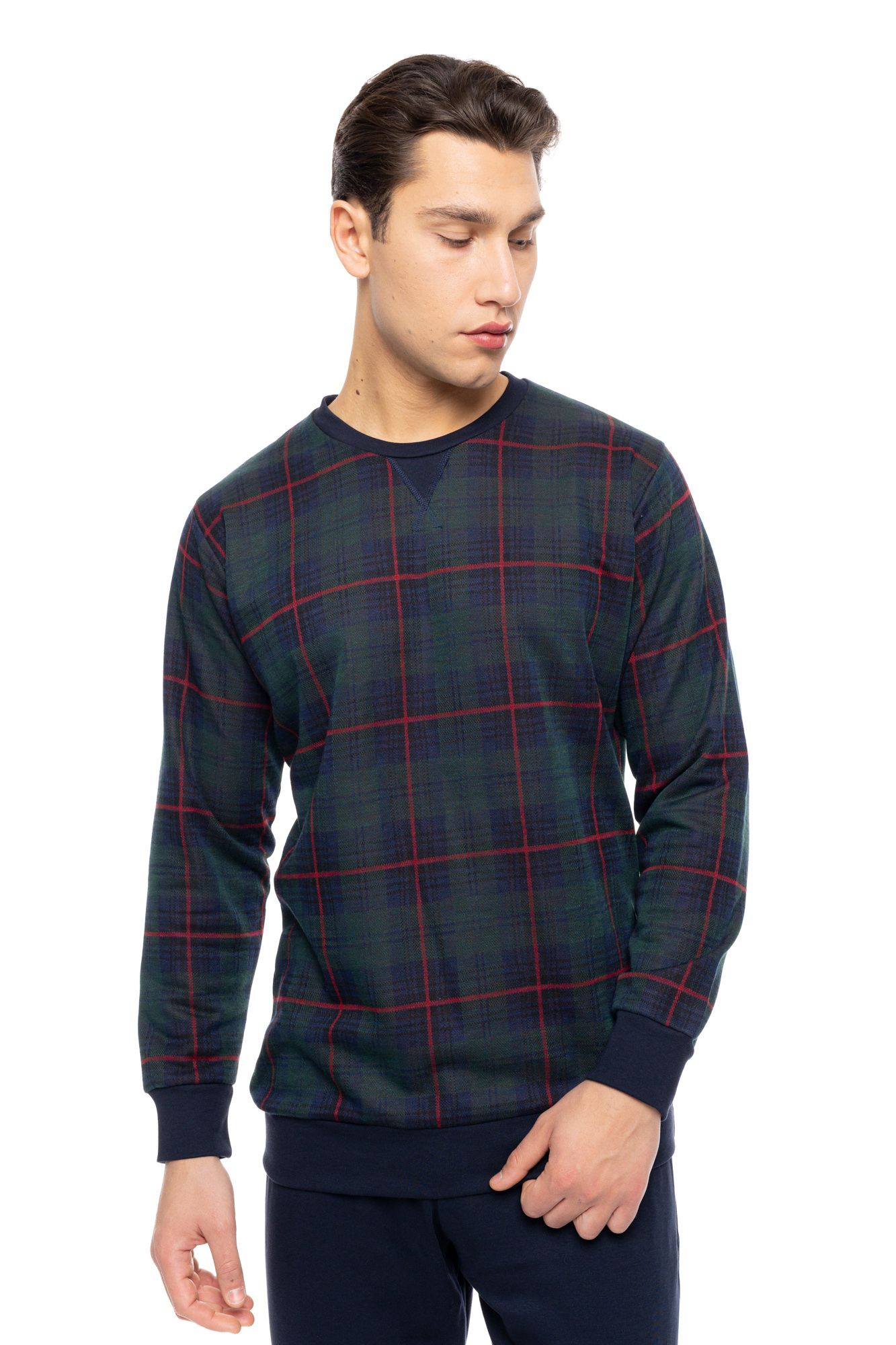 ΠΥΖΑΜΑ JACQUARD PINE GREEN PLAID ULISSE