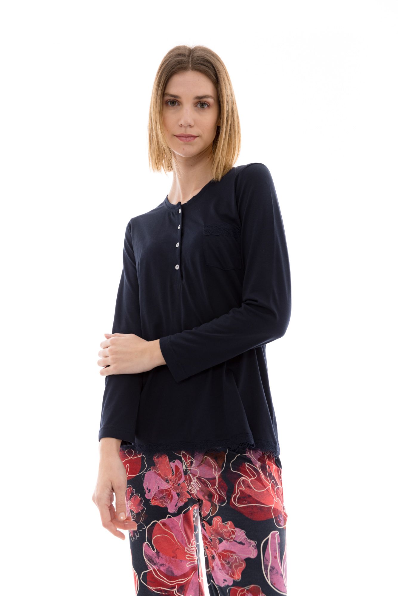 ΠΥΖΑΜΑ MAGENTA FLOWER PINK LABEL