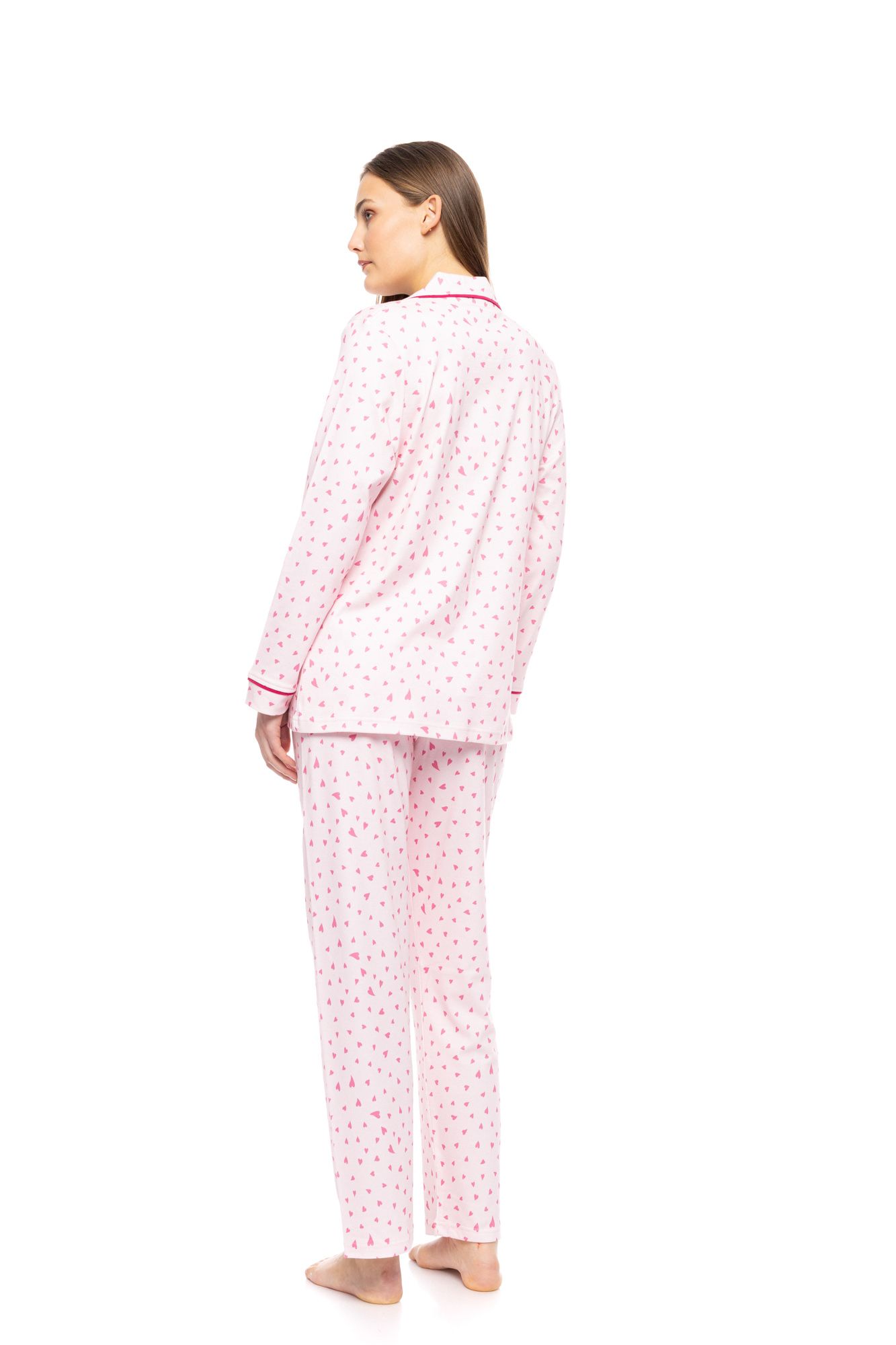 ΠΥΖΑΜΑ ΚΟΥΜΠΩΤΗ ΜΕ ΤΣΕΠΑΚΙ BUBBLEGUM HEART PINK LABEL