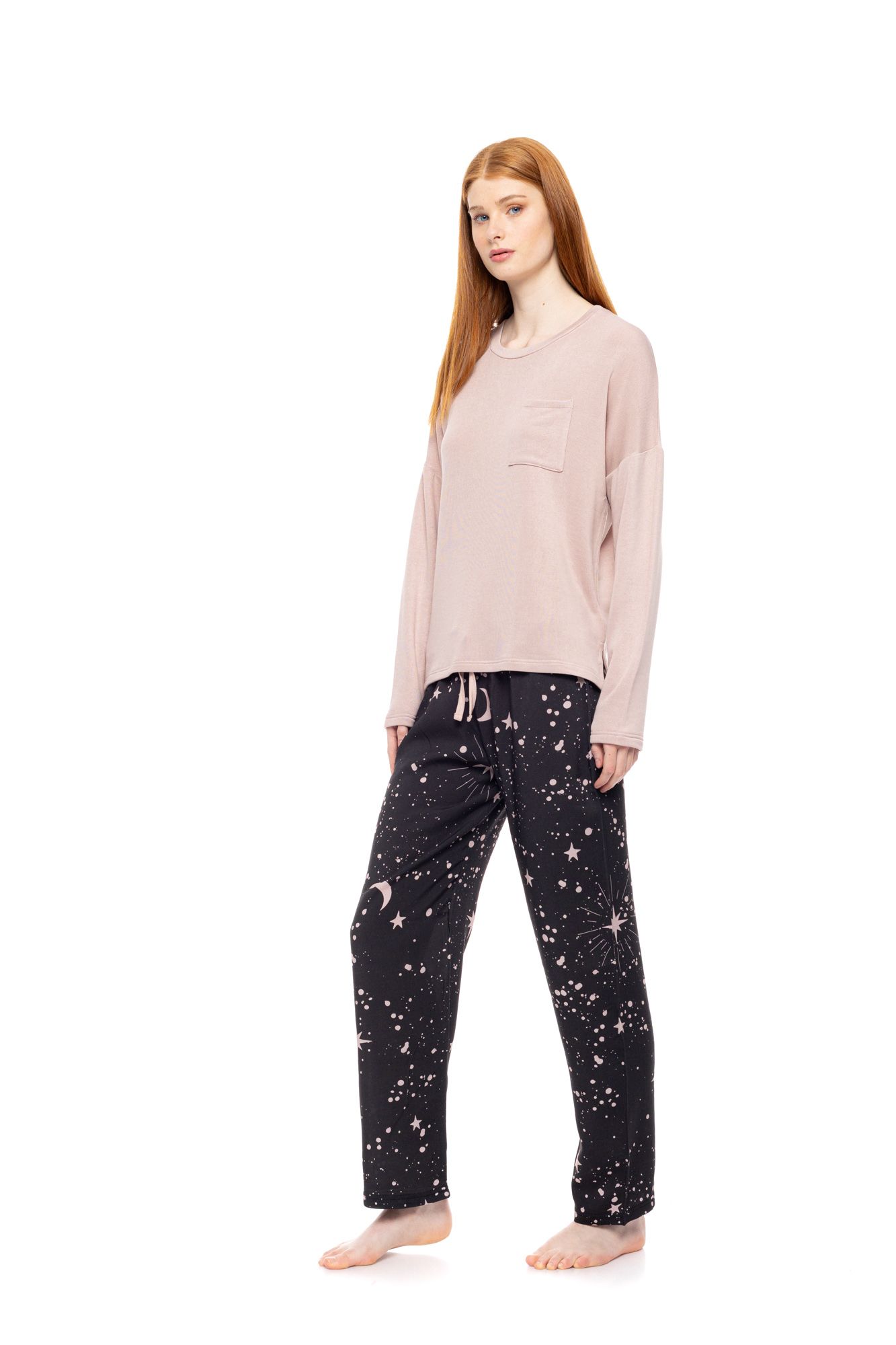 ΠΥΖΑΜΑ ROSE NIGHT SKY PINK LABEL