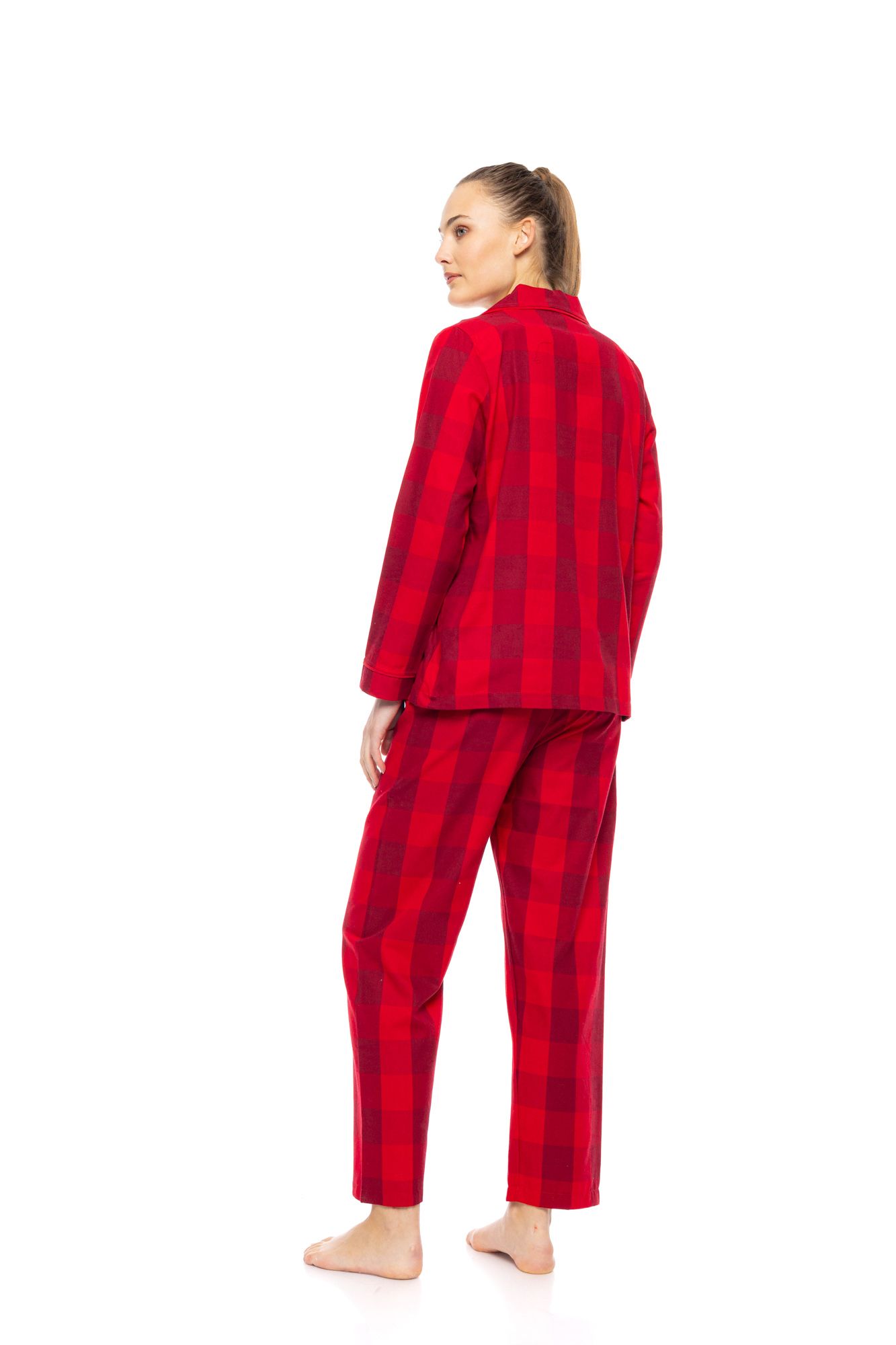 ΠΥΖΑΜΑ ΚΟΥΜΠΩΤΗ RASPBERRY PLAID PINK LABEL