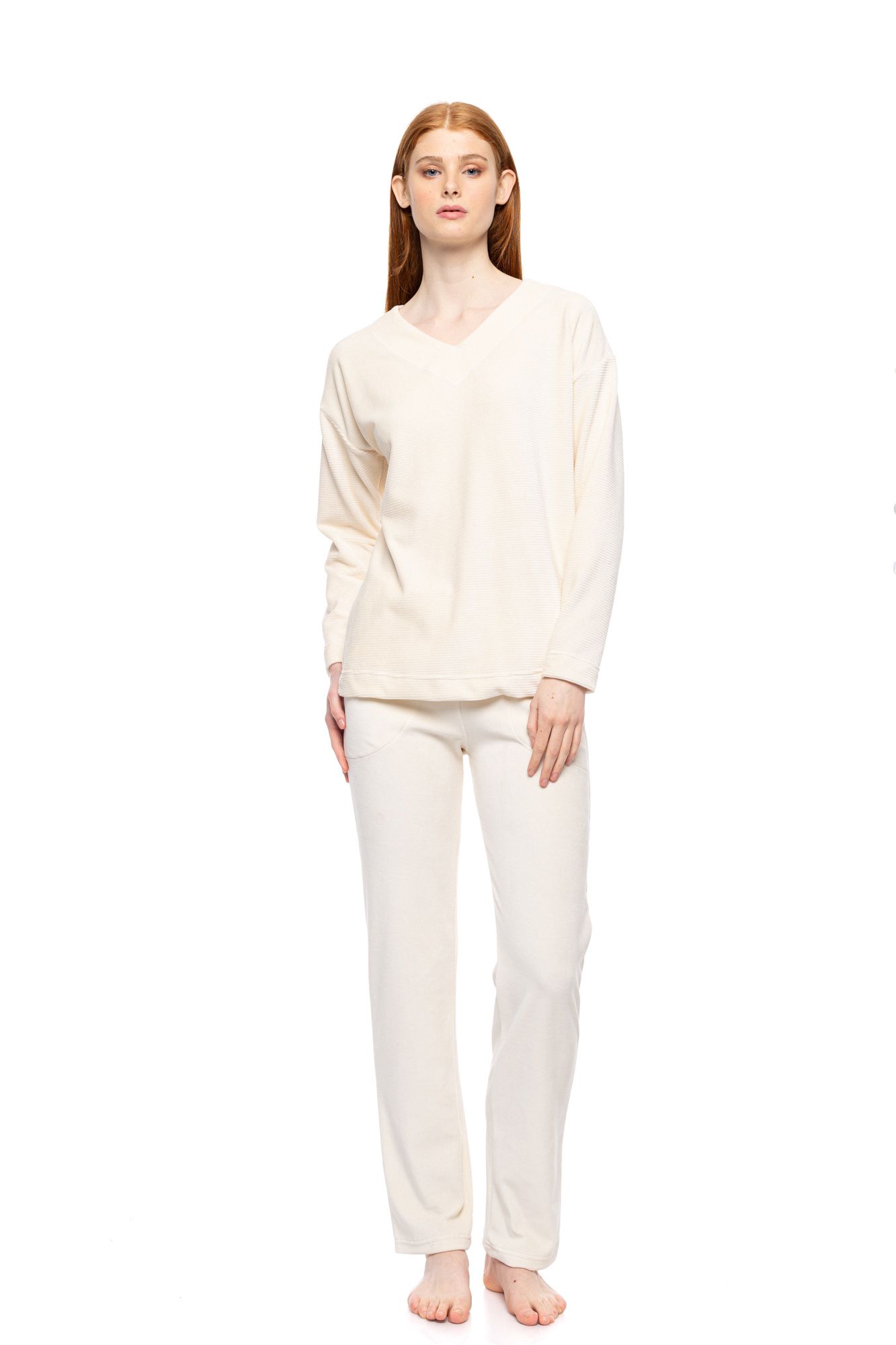 LOUNGEWEAR VELVET STRIPES PINK LABEL