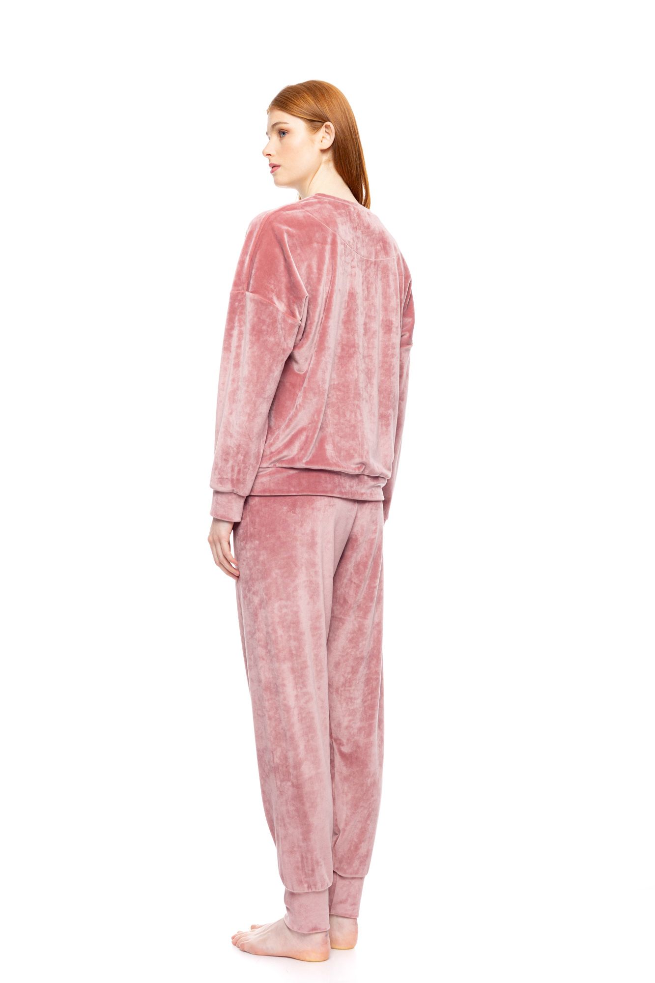 ΠΥΖΑΜΑ ΜΟΝΟΧΡΩΜΗ ΒΕΛΟΥΤΕ PINK LABEL